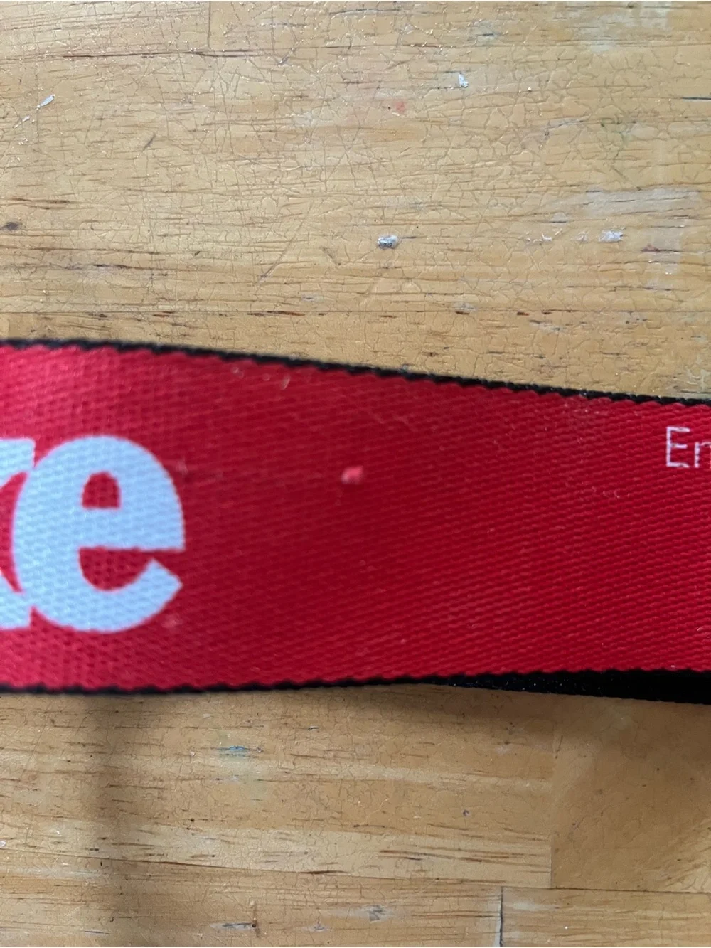 Coca-Cola Red and White Logo Belt with Branded Buckle